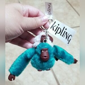 Kipling BabyMonkey Striking Blue Keychain Bag Charm Plush